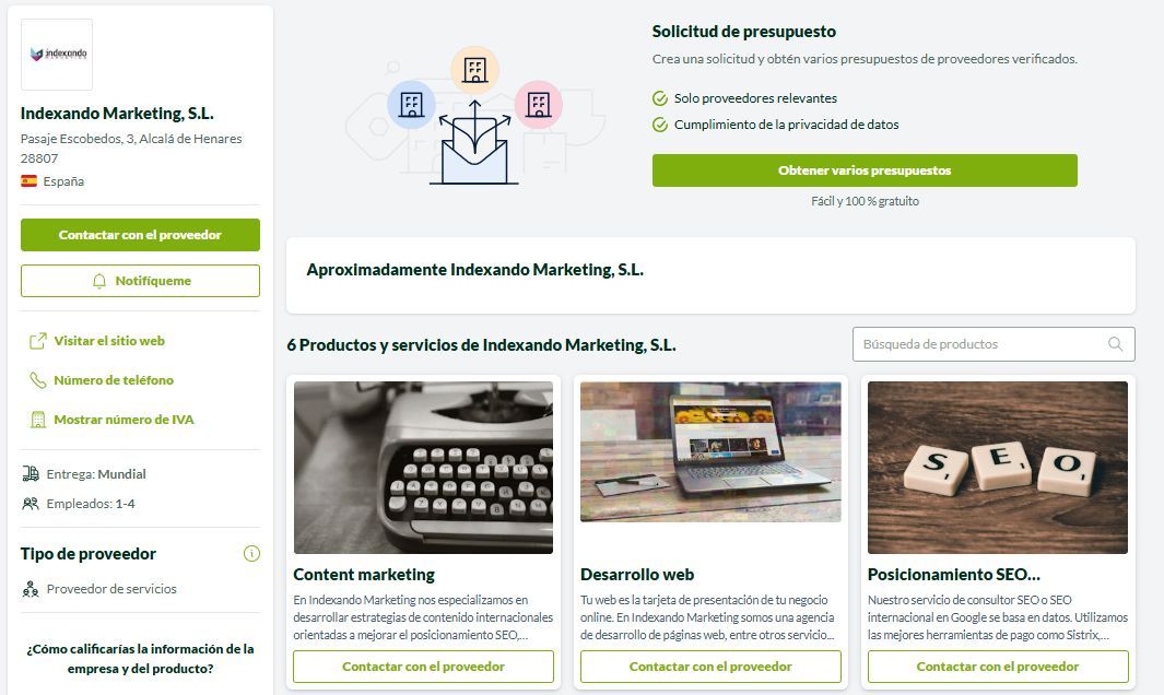 presupuesto SEO