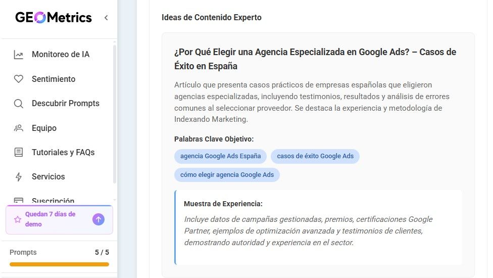 Ideas de contenido para IA
